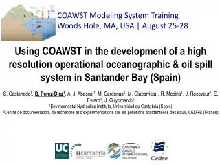 COAWST Modeling System Training Woods Hole, MA, USA | August 25-28