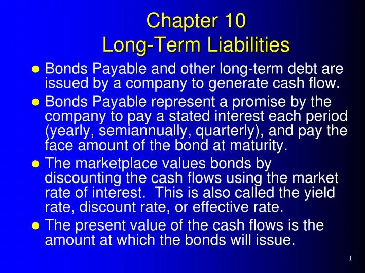 chapter 10 long term liabilities