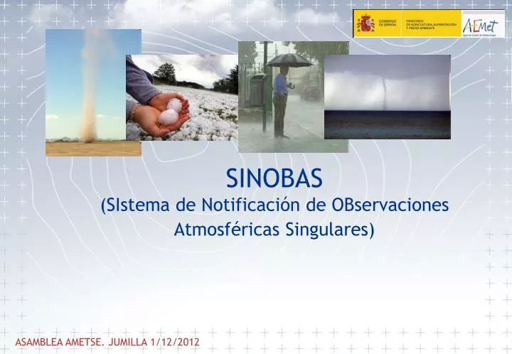 sinobas sistema de notificaci n de observaciones atmosf ricas singulares