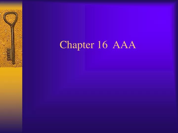 chapter 16 aaa