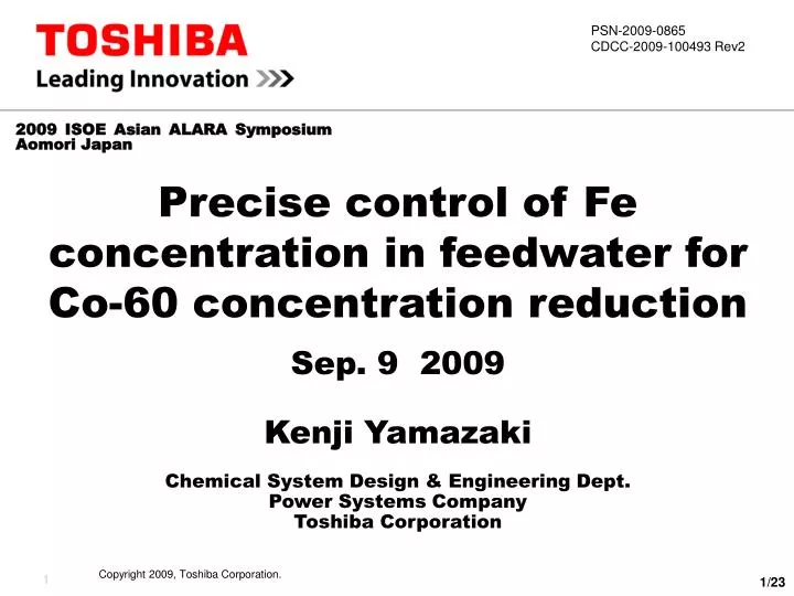 precise control of fe concentration in feedwater for co 60 concentration reduction