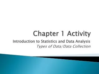Chapter 1 Activity