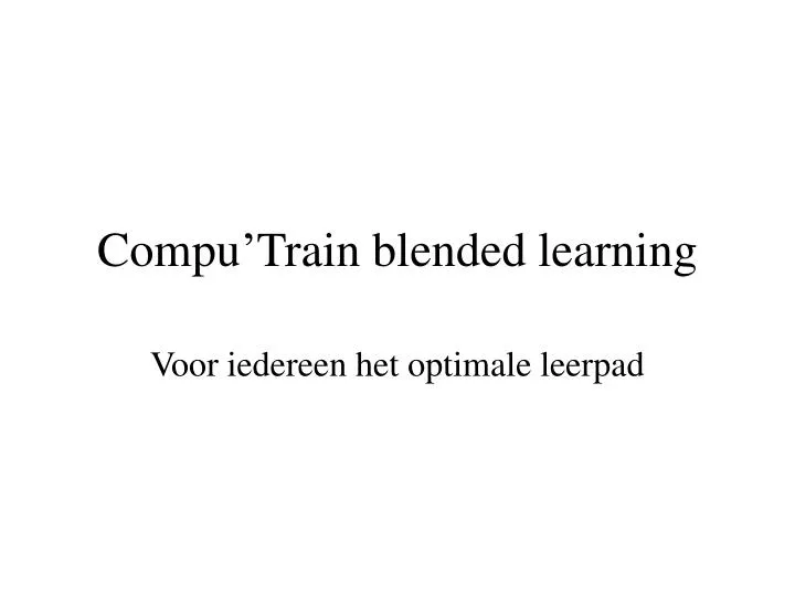 compu train blended learning