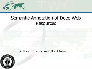 Semantic Annotation of Deep Web Resources