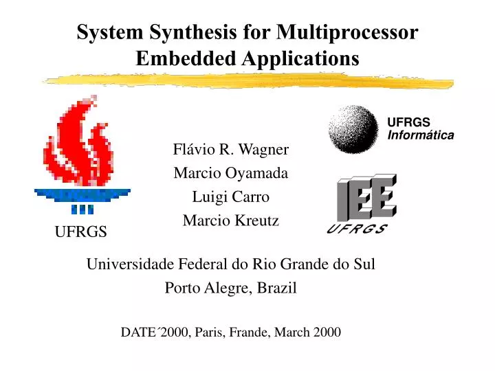 system synthesis for multiprocessor embedded applications