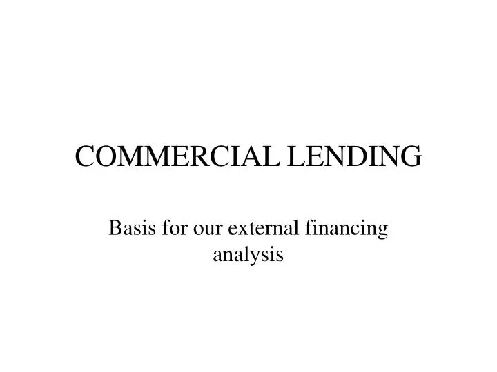commercial lending