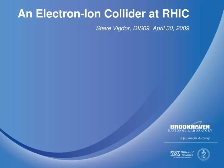 an electron ion collider at rhic