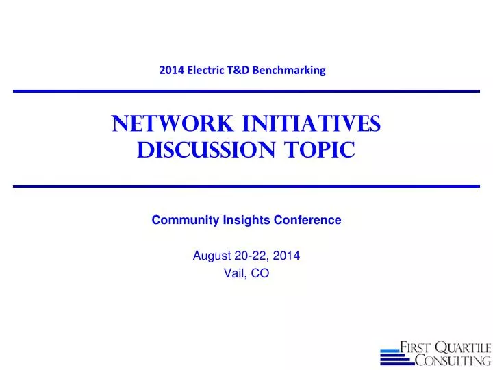 network initiatives discussion topic