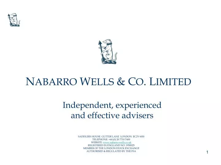 independent experienced and effective advisers