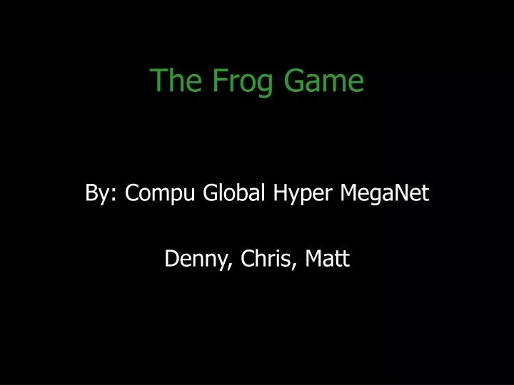 the frog game