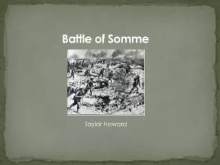 Battle of Somme