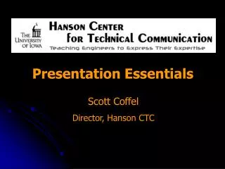 Scott Coffel Director, Hanson CTC