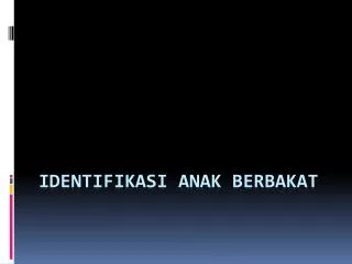identifikasi anak berbakat