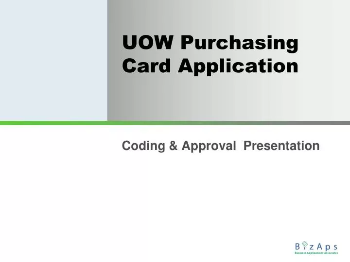 uow purchasing card application