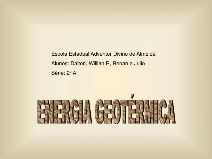 energia geot rmica