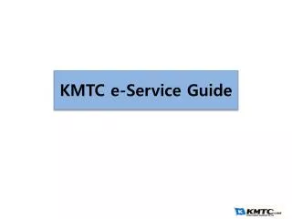 KMTC e-Service Guide