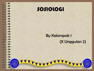 sosiologi