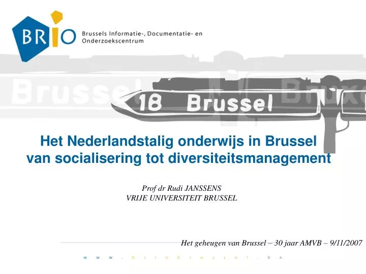 het nederlandstalig onderwijs in brussel van socialisering tot diversiteitsmanagement