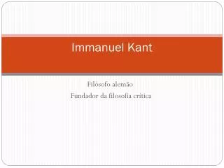 immanuel kant
