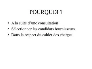 pourquoi