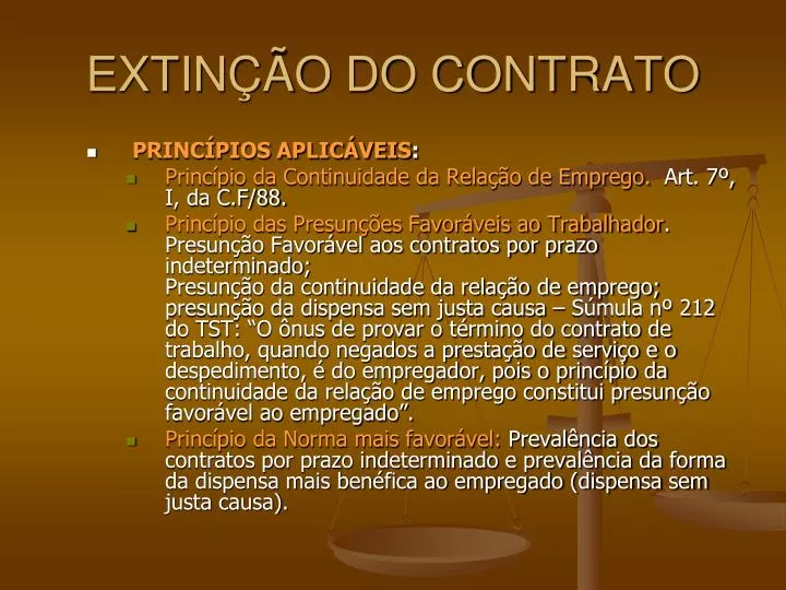 extin o do contrato