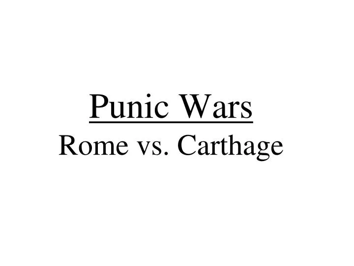 punic wars rome vs carthage