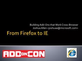 From Firefox to IE