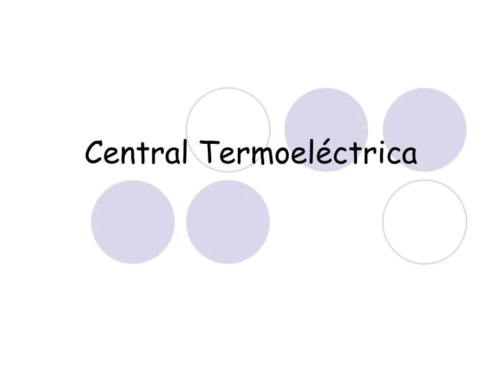 central termoel ctrica