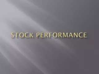 stock performance