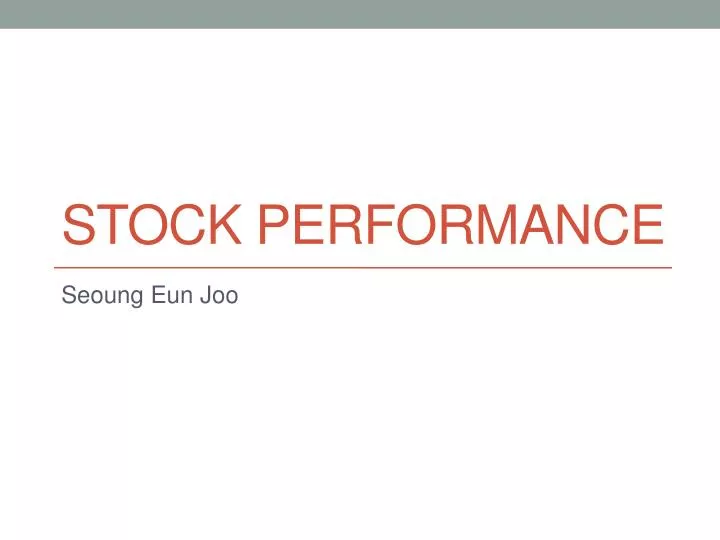 stock performance