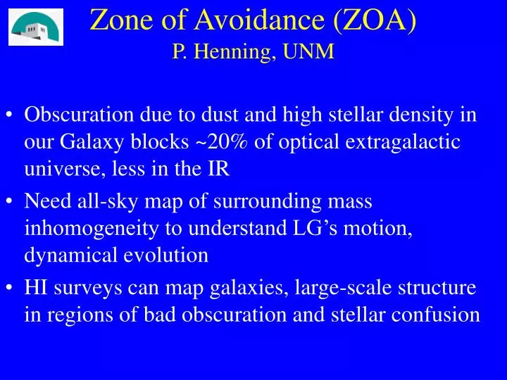 zone of avoidance zoa p henning unm