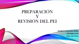 preparaci n y revisi n del pei
