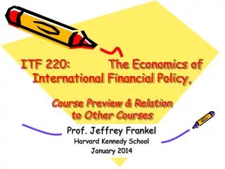 Prof. Jeffrey Frankel Harvard Kennedy School January 2014