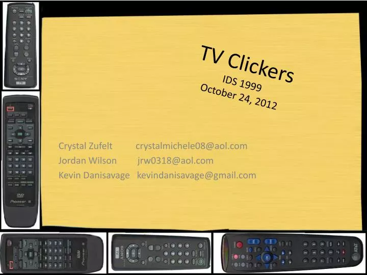 tv clickers ids 1999 october 24 2012