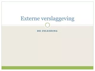 externe verslaggeving
