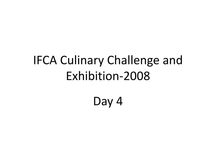 ifca culinary challenge and exhibition 2008