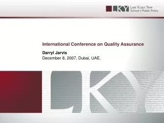 International Conference on Quality Assurance
