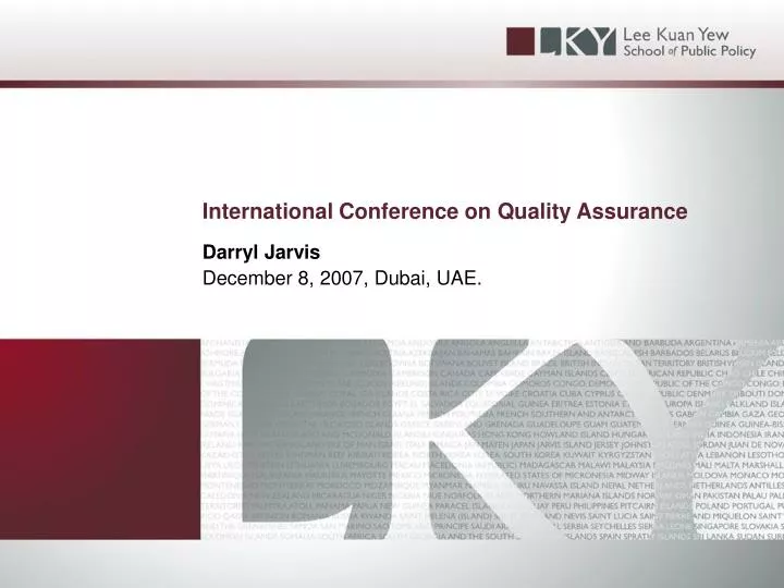 international conference on quality assurance