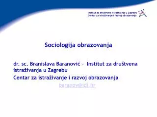 sociologija obrazovanja