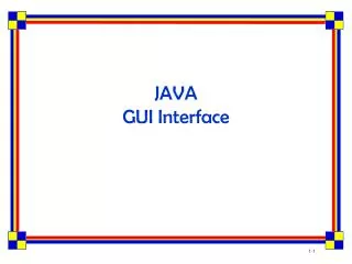 JAVA GUI Interface