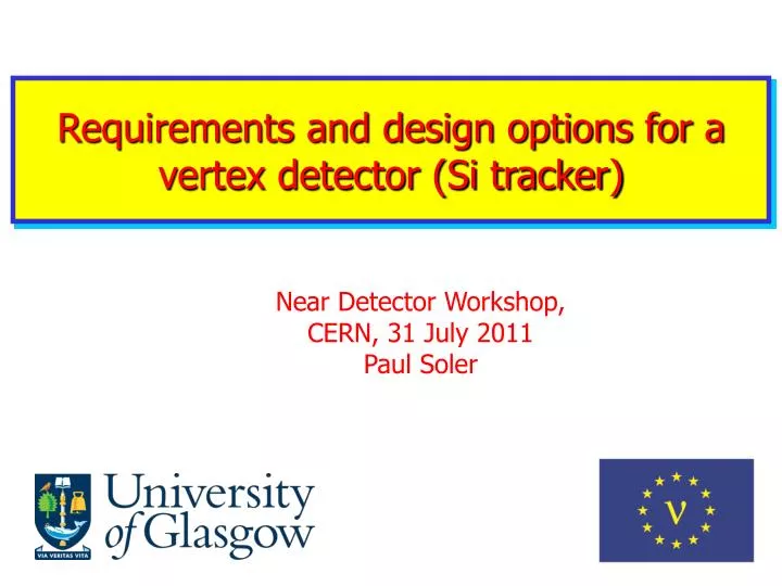 requirements and design options for a vertex detector si tracker