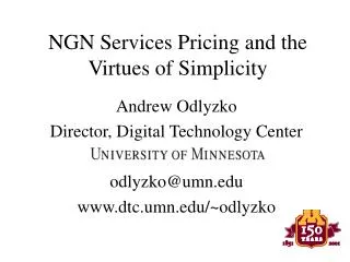 NGN Services Pricing and the Virtues of Simplicity
