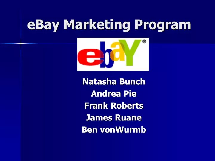 ebay marketing program
