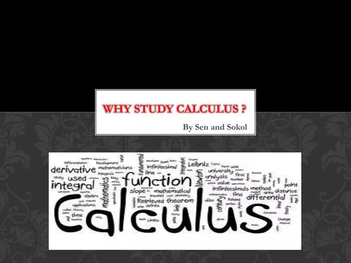 why study calculus