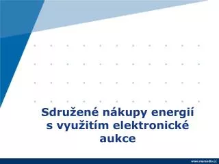 sdru en n kupy energi s vyu it m elektronick aukce