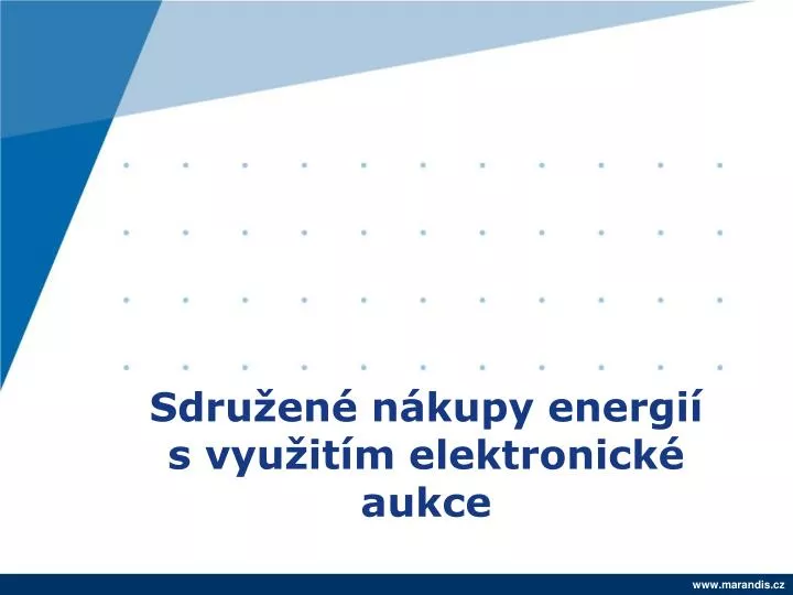 sdru en n kupy energi s vyu it m elektronick aukce