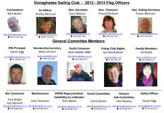 Donaghadee Sailing Club : 2013 - 2014 Flag Officers