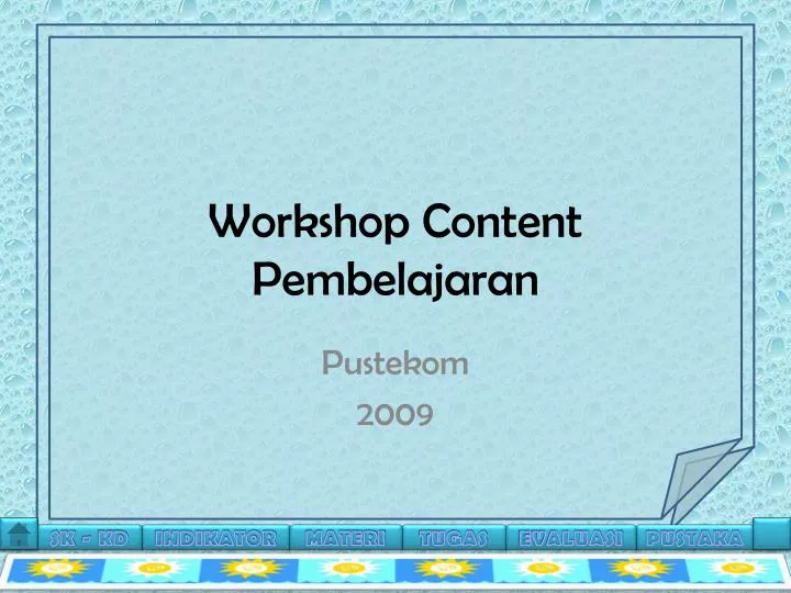 workshop content pembelajaran