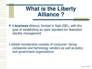 What is the Liberty Alliance ?