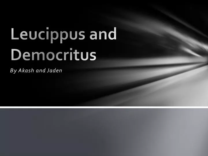 leucippus and democritus